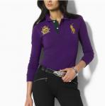 tee shirt polo ralph lauren manche longue femmes couronne purple,pas cher officiel de polo ralph lauren tee shirt
